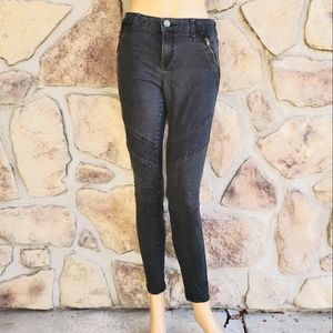 EXPRESS | Washed Black Mid-Rise Jeggings
